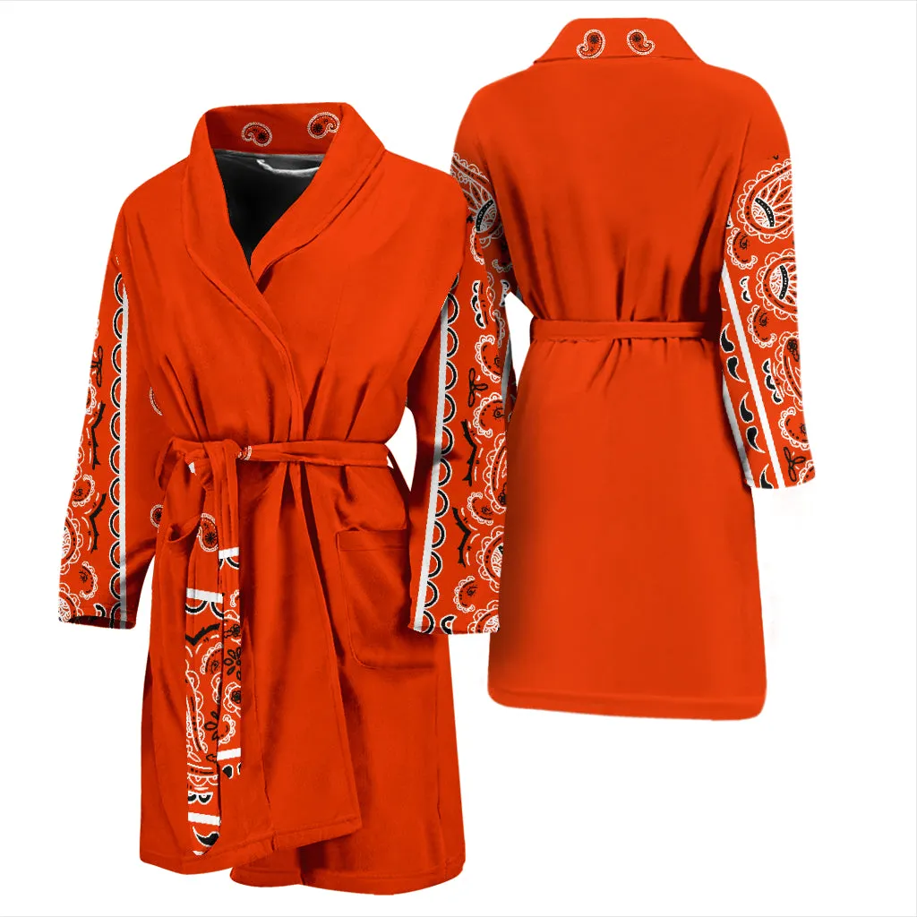 Men's Perfect Orange Bandana Bathrobe