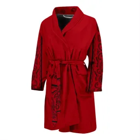 Men's Red and Black Bandana Bathrobe