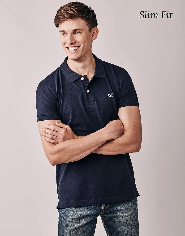 Men's Slim Fit Pique Polo Shirt from Crew Clothing Company