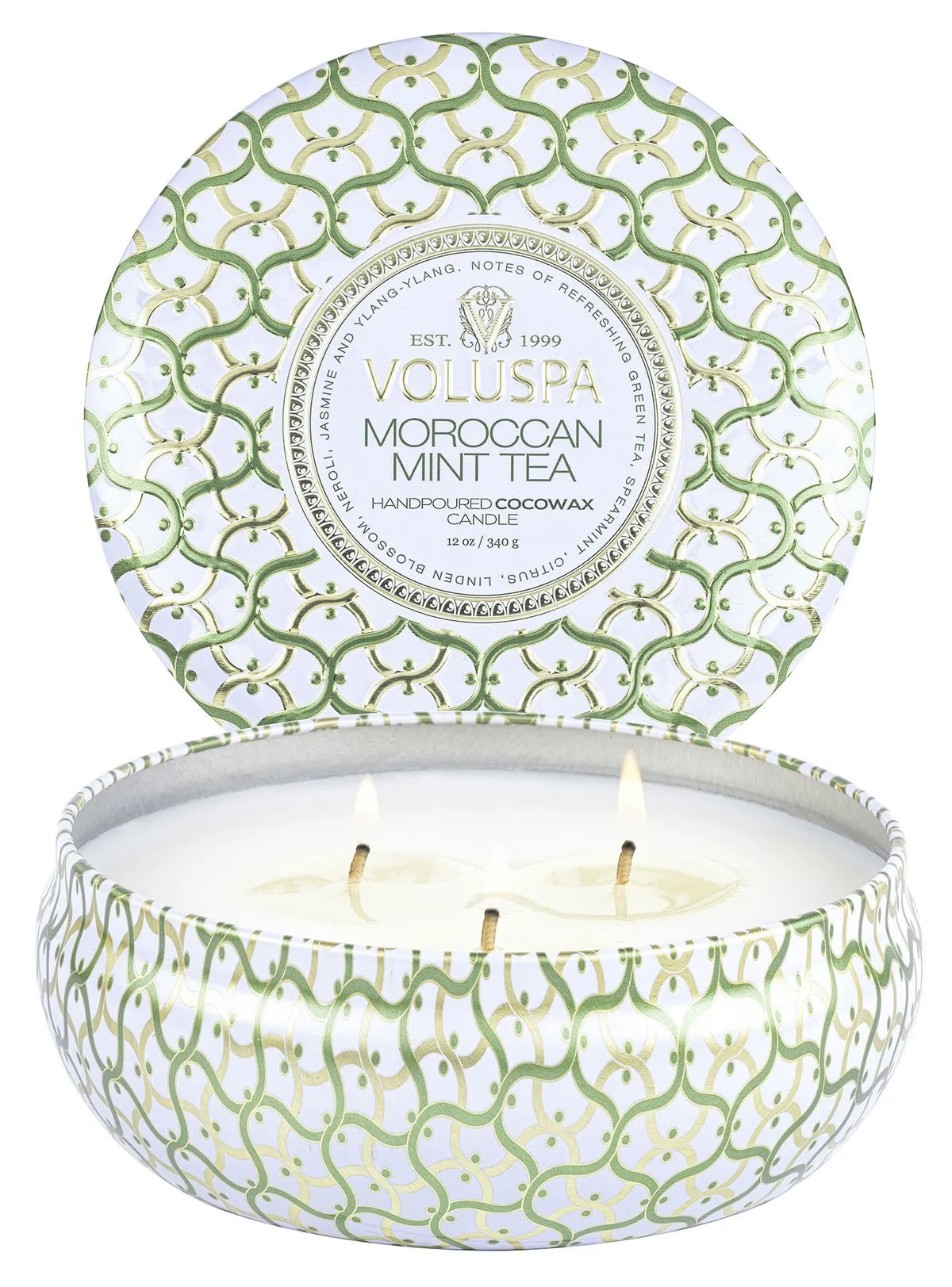 MOROCCAN MINT TEA - 3 Wick Tin Candle