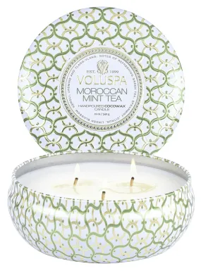 MOROCCAN MINT TEA - 3 Wick Tin Candle