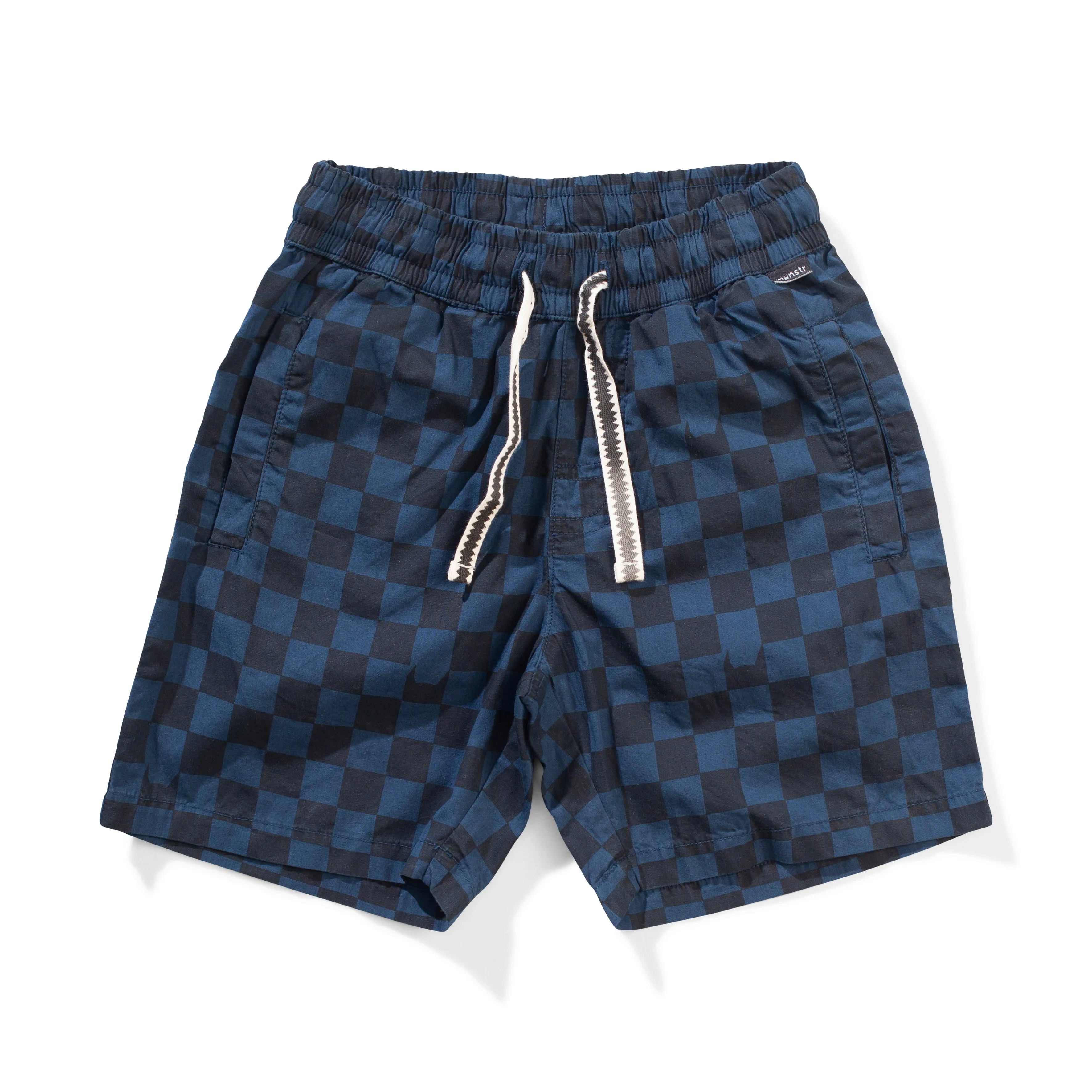 Munster Kids Flagged Wash Short - Denim Check