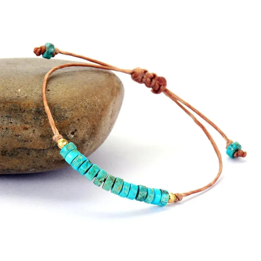 Natural Pyrite Onyx & Turquoise Howlite Friendship Bracelets