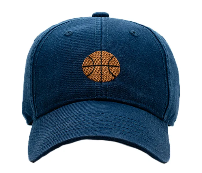 Needlepoint Basketball Hat - Navy