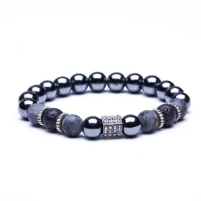 New Lava Natural Stone Beads Strand Bracelet