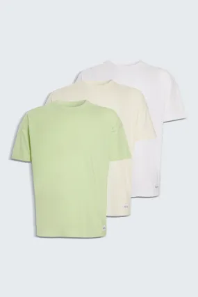 OVERSIZED T-SHIRT MULTIPACK  - MINT GREEN,  STONE,  WHITE