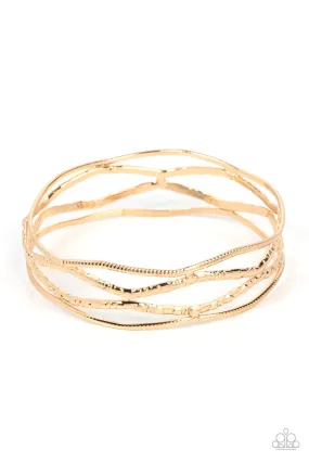 Paparazzi A Narrow ESCAPADE - Gold Bracelet