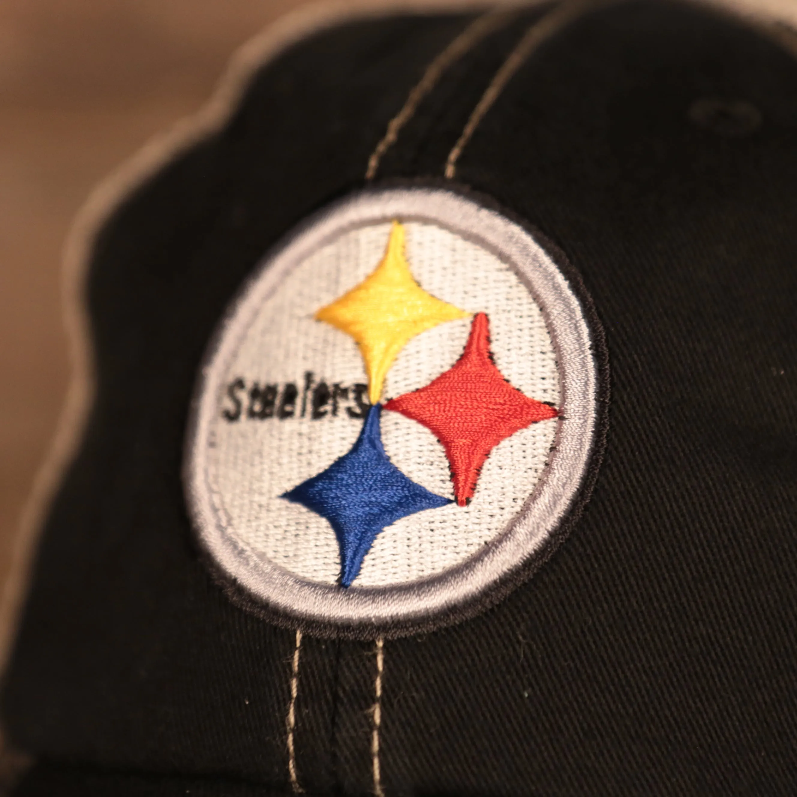 Pittsburgh Steelers Black Adjustable Green Bottom Trucker Dad Hat