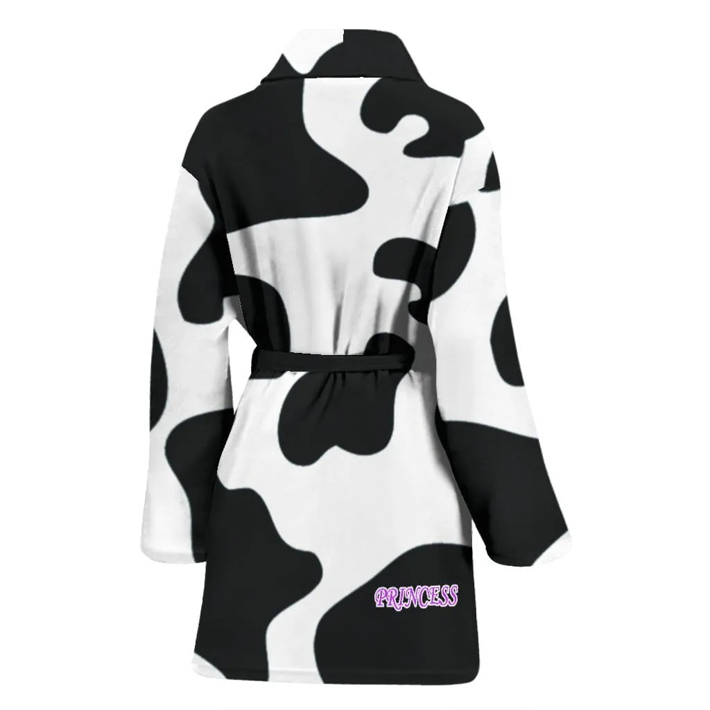 Princess Holstein Print Women's Robe