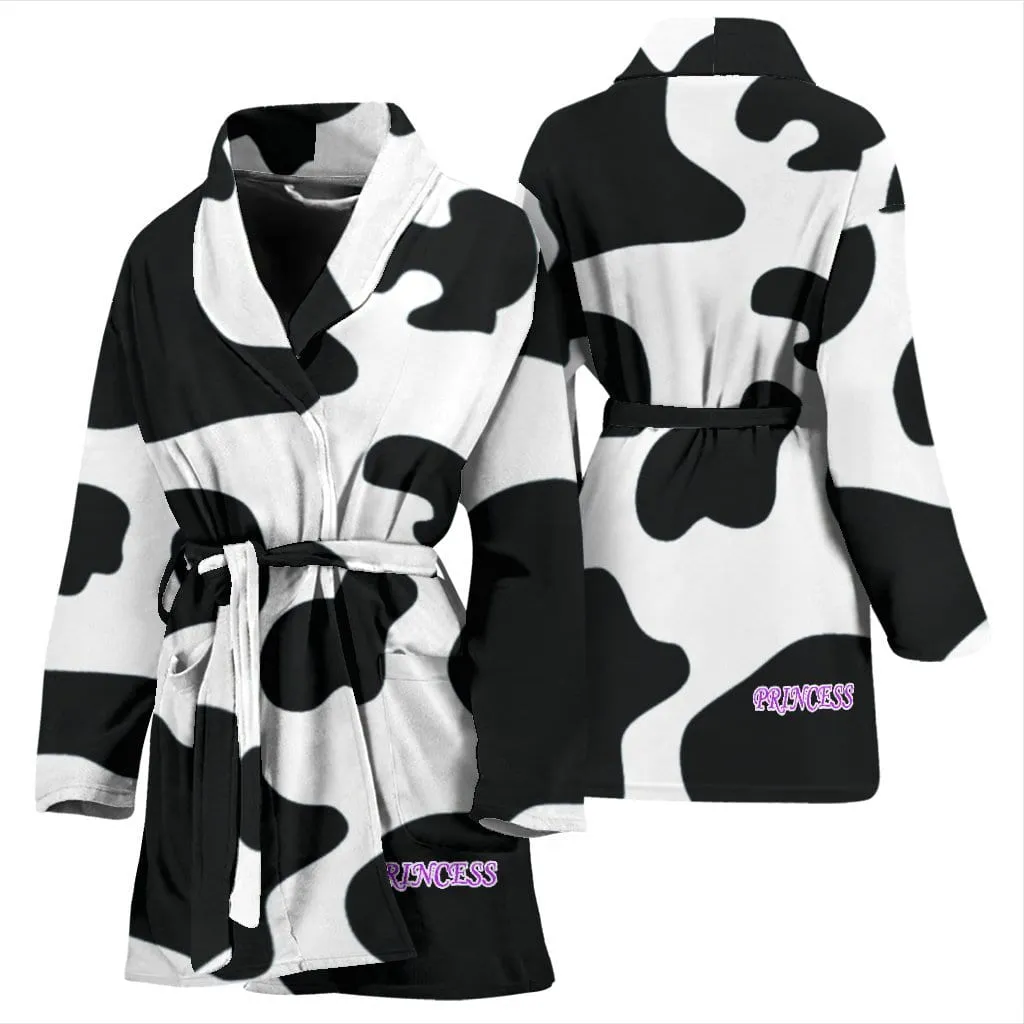 Princess Holstein Print Women's Robe