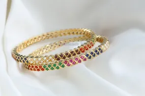 Real Pearl & Semiprecious Stone Bangles