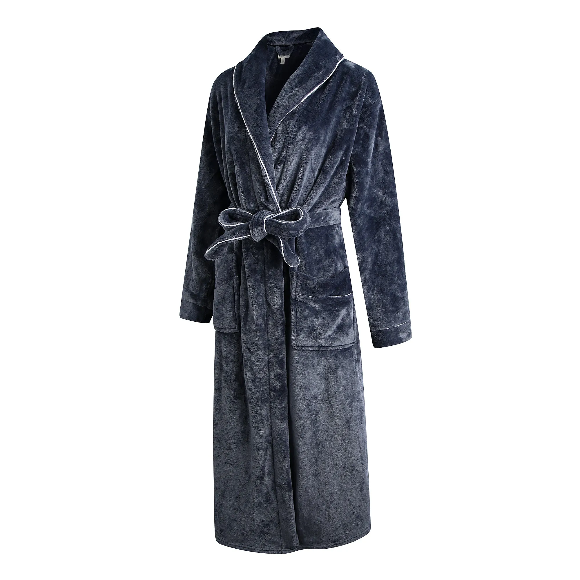 Richie House Robe Womens Long Belted Bathrobe Plush Fleece Bath Sleepwear S-XL RHW2232-B