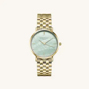 Rosefield Watches - The Upper East Side Green Mint Gold