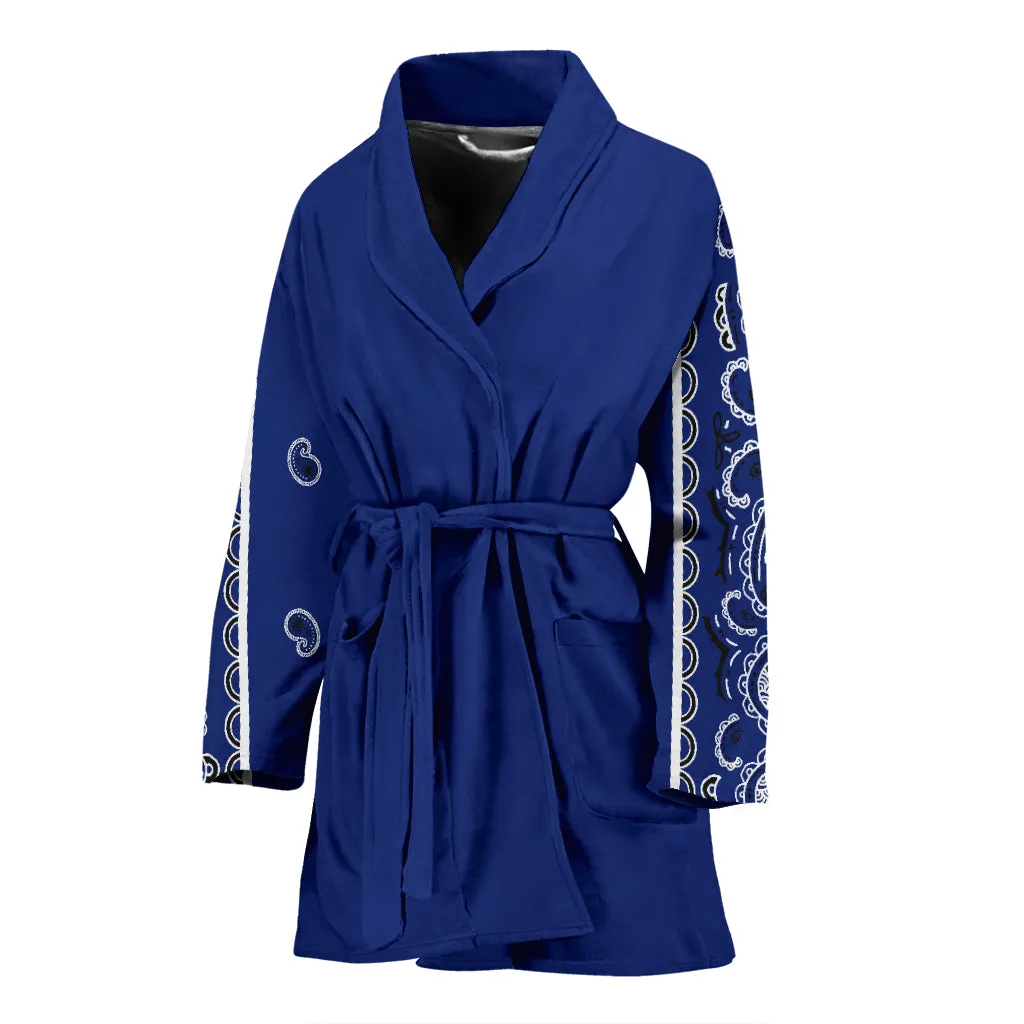 Royal Blue Men's Bandana Sleeved Bathrobe