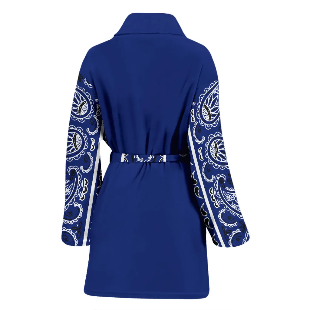 Royal Blue Men's Bandana Sleeved Bathrobe