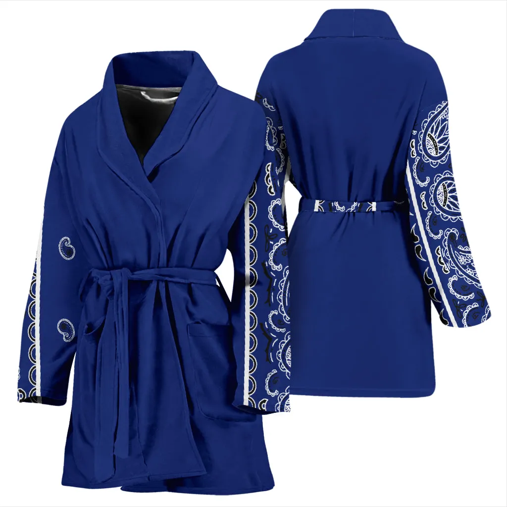 Royal Blue Men's Bandana Sleeved Bathrobe