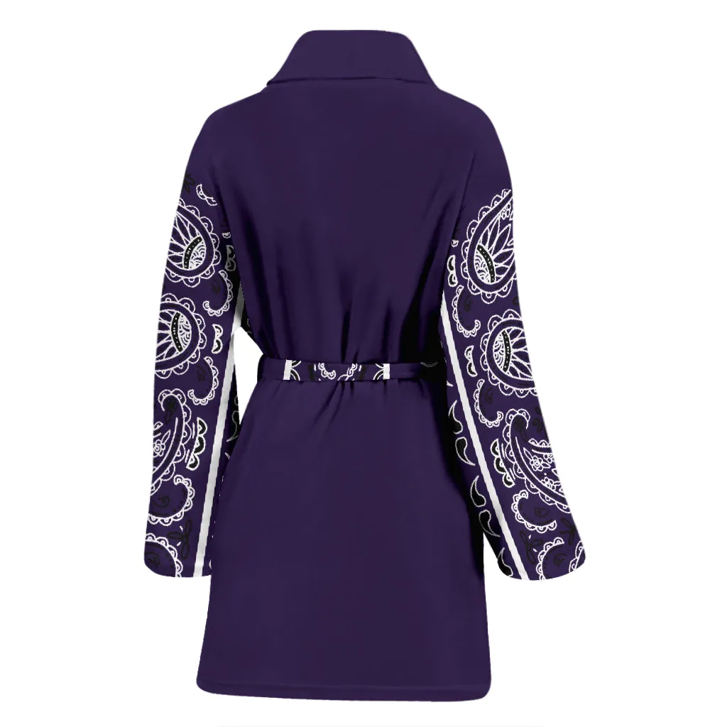 Royal Purple Men's Bandana Sleeved Bathrobe