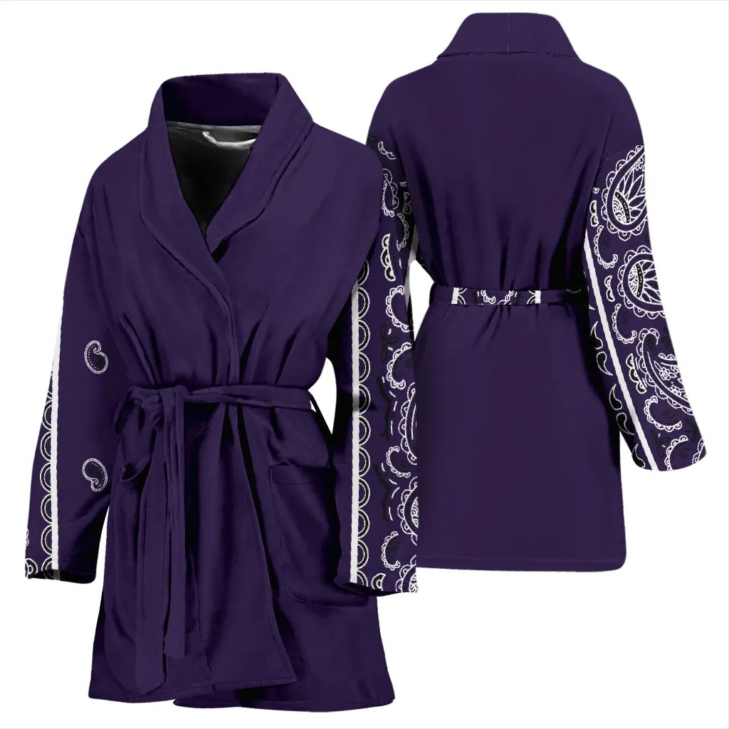 Royal Purple Men's Bandana Sleeved Bathrobe