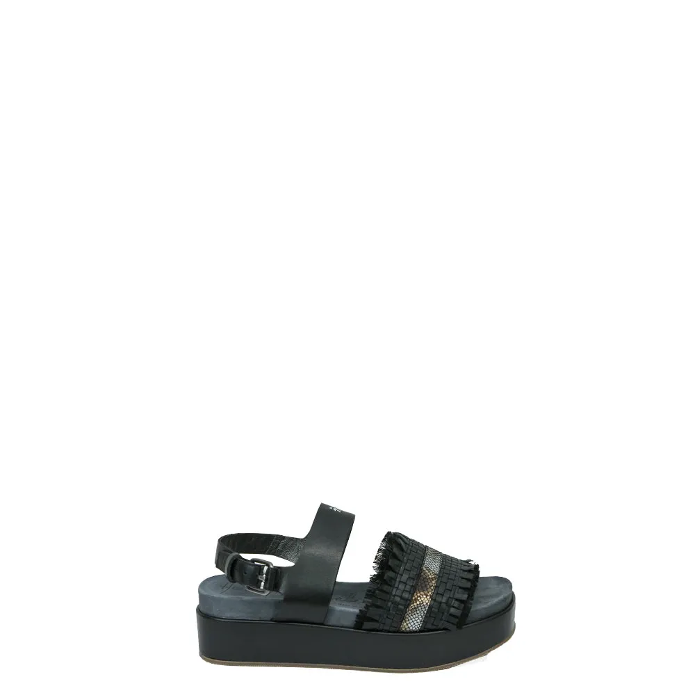 Sandal Zeppa Intreccio Elit Black