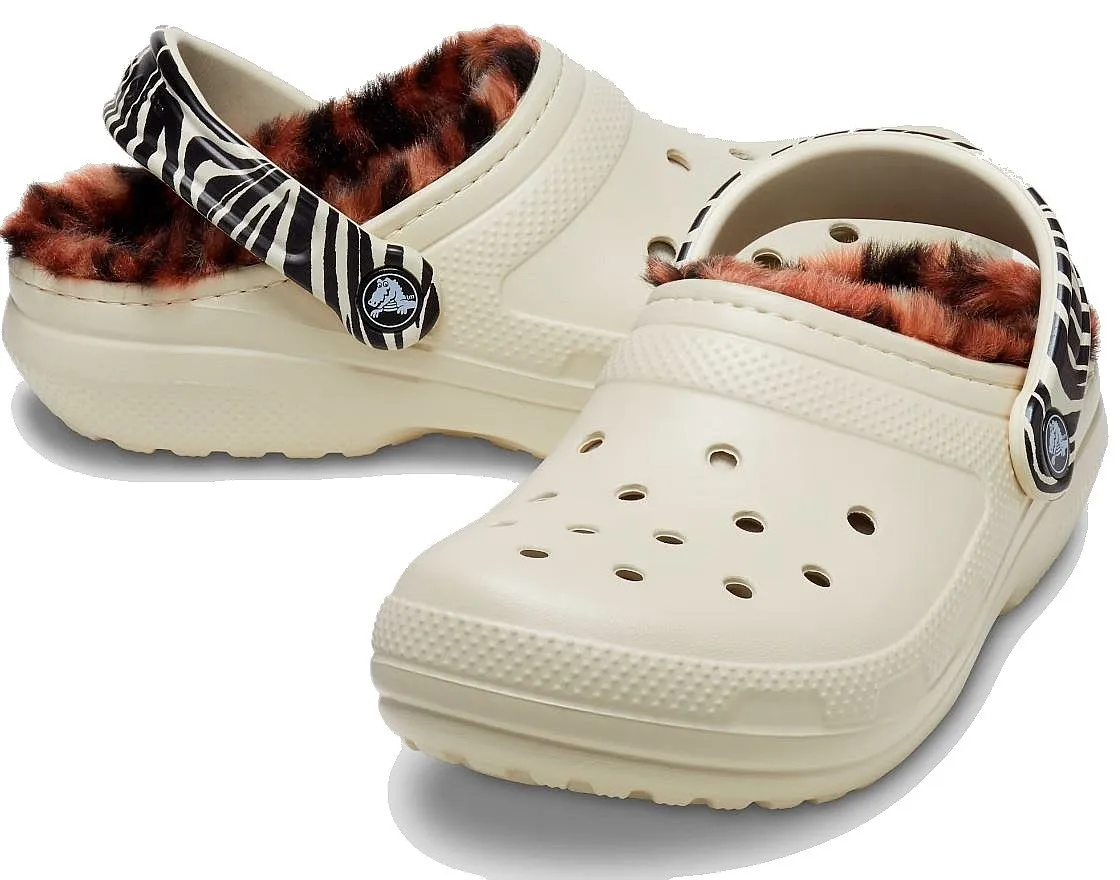 shoes Crocs Classic Lined Animal Remix Clog - Black/Multi Animal