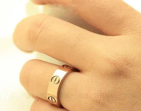 simple titanium steel couple ring plain ring pair ring closed one word nail niche ring men and women S4432587