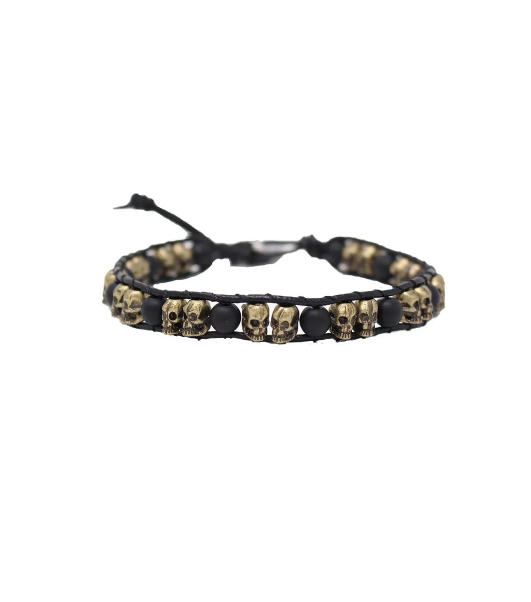 Skull And Onyx Bracelet