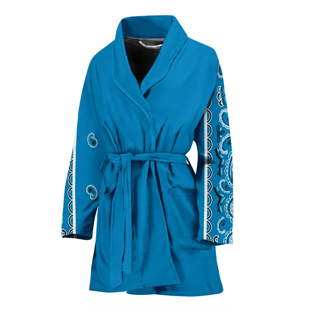 Sky Blue Men's Bandana Sleeved Bathrobe