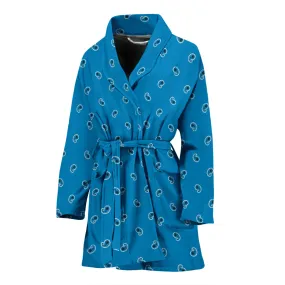 Sky Blue Women's Paisley Bathrobe