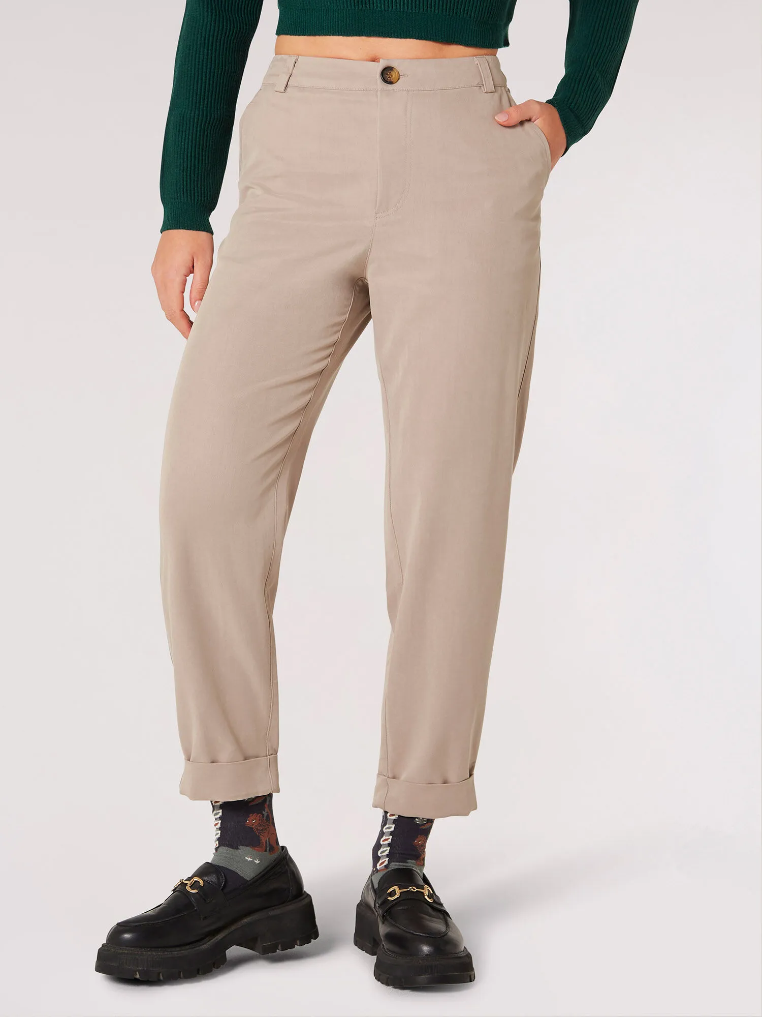 Soft Twill Chino Trousers | Apricot Clothing