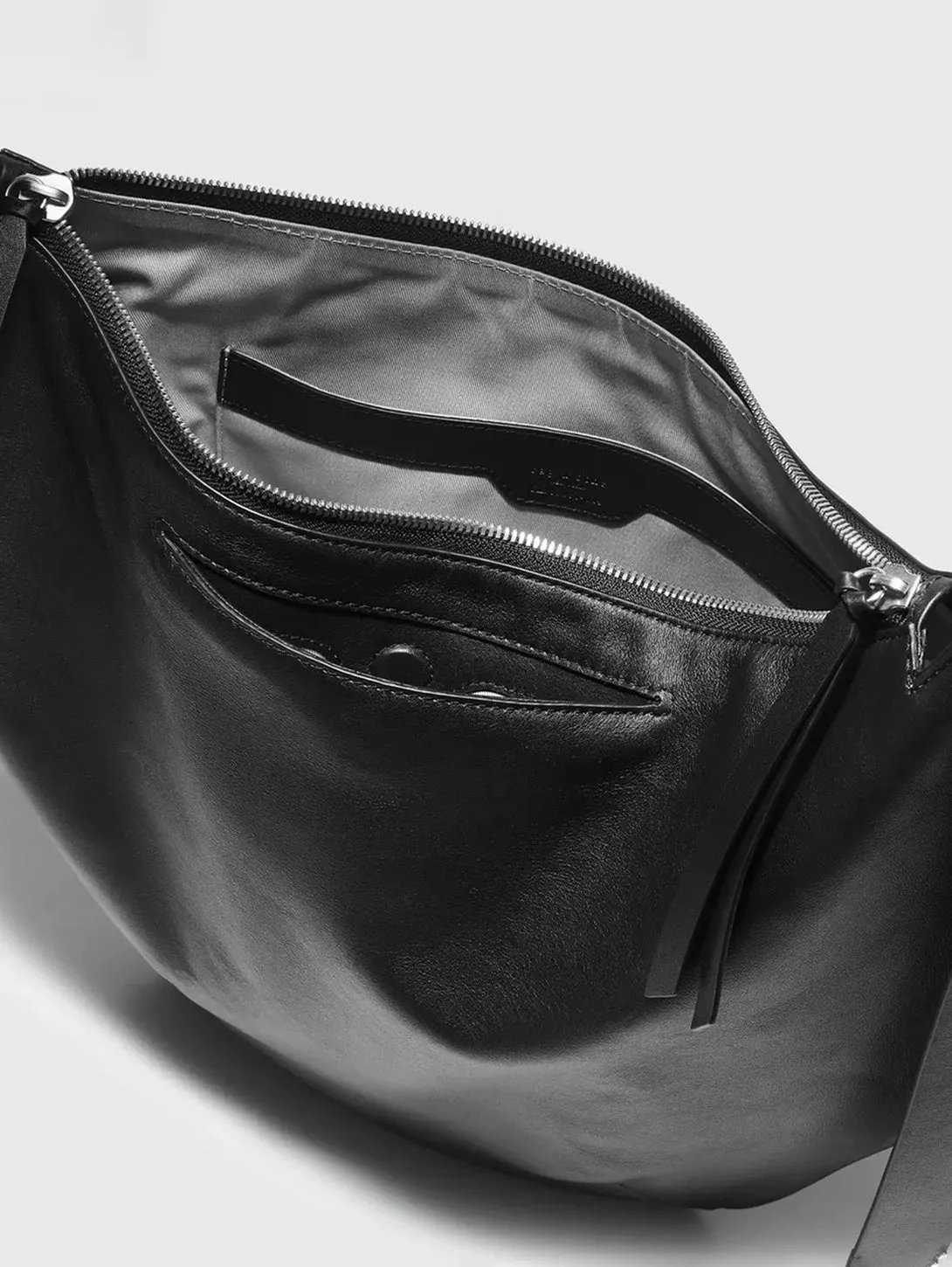 Spire Shoulder Bag - Black Leather