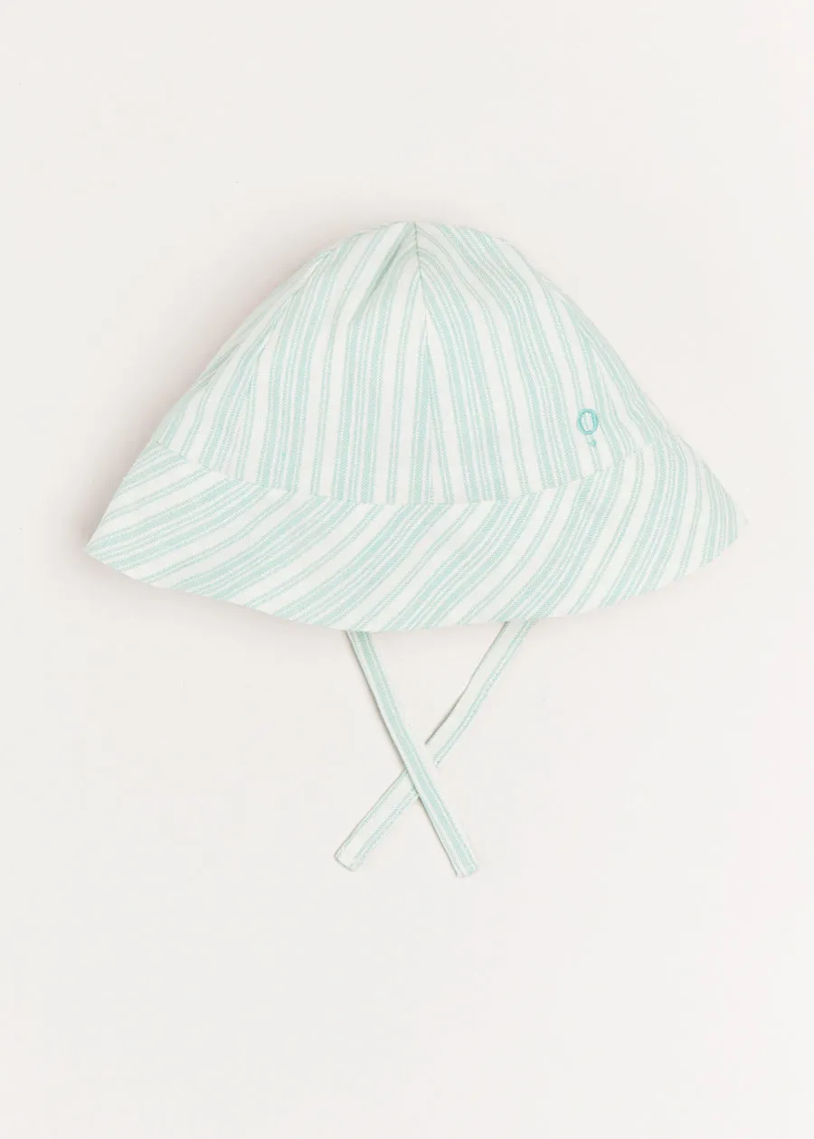 Striped Beach Hat in Green (S-L)