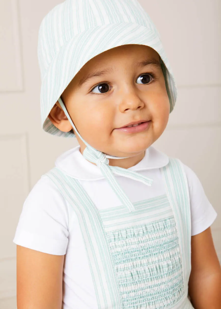 Striped Beach Hat in Green (S-L)