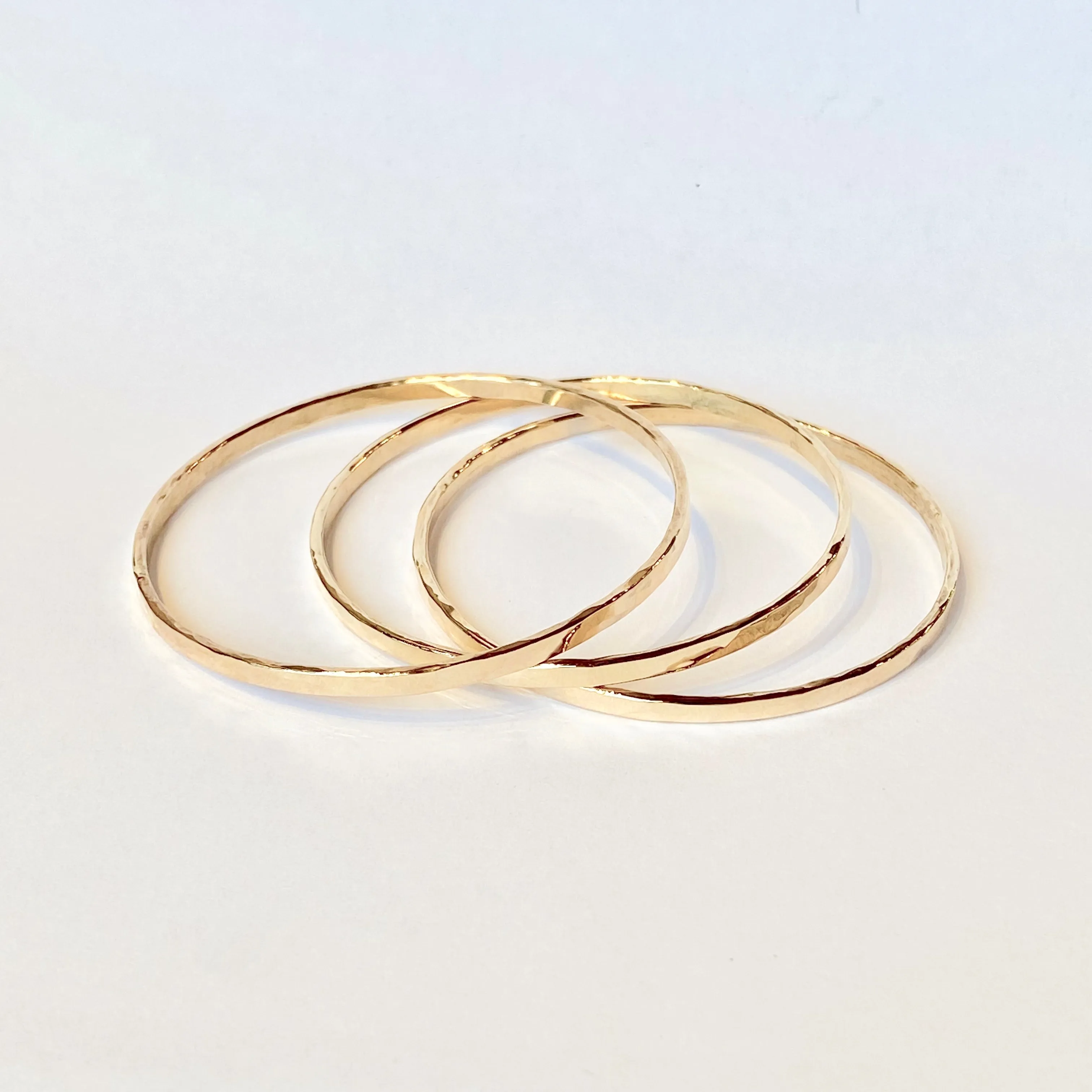 Thick Hammered Bangles