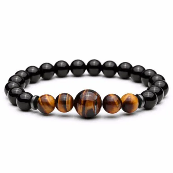 Tiger Eye Natural Lava Stone Beads Bracelets