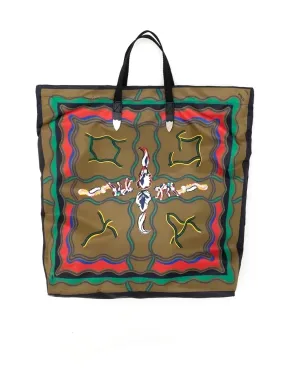 Toga Pulla Khaki Print Tote Bag