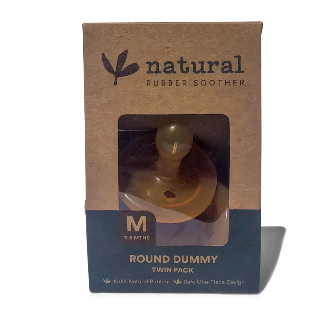 Twin Round Natural Rubber Soother | Eco Packaging