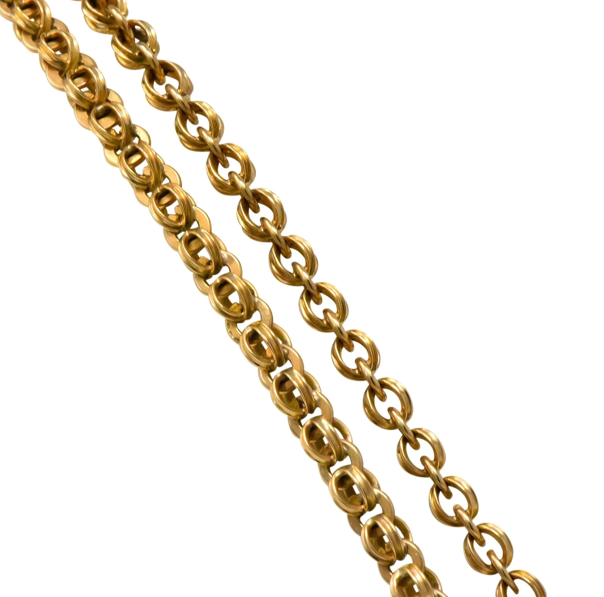 Victorian 14 Karat Gold 62 Inch Long Chain Necklace