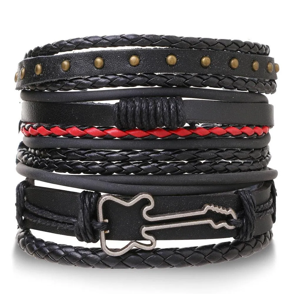 Viking Adjustable Leather Bracelet