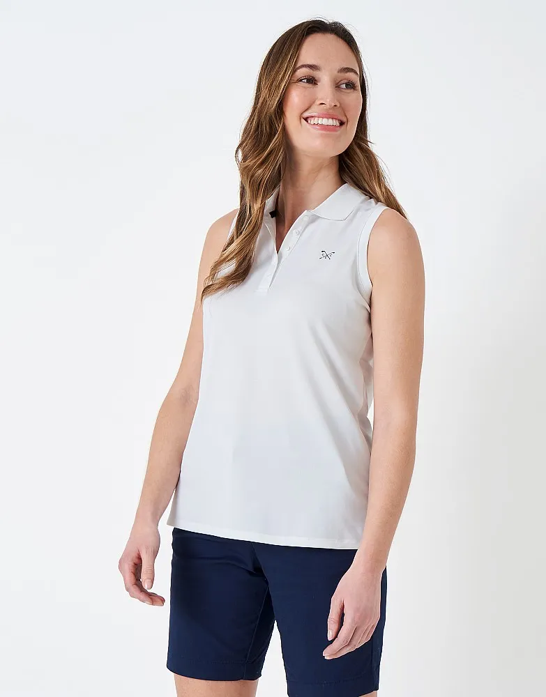 Women's Sleeveless Golf Polo Shirt from Crew Clothing Company