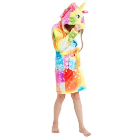 Yellow Bright Sky Unicorn Kid Bathrobe