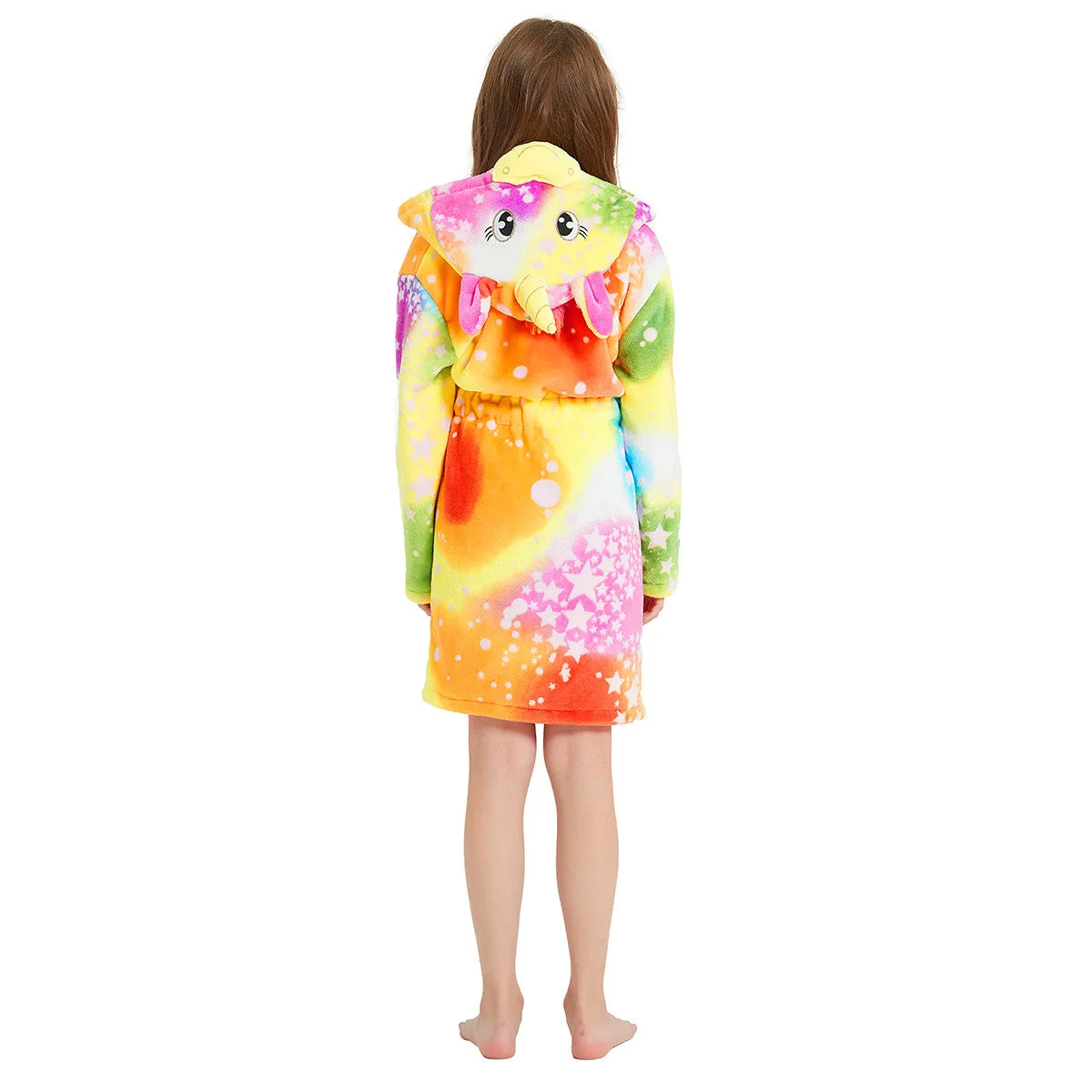 Yellow Bright Sky Unicorn Kid Bathrobe