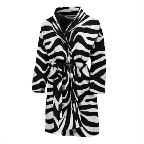 Zebra Print Mens Bath Robe